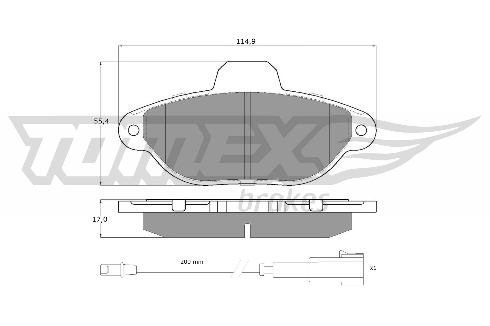 Sada brzdových platničiek kotúčovej brzdy TOMEX Brakes